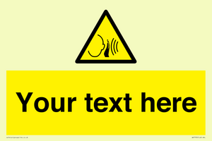 Custom warning sudden loud noise